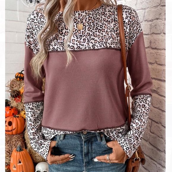 🆕NEW🛍️Animal Print Colorblock Top 🐾 - Picture 5 of 5